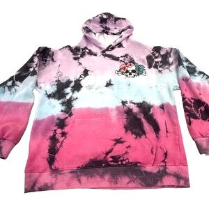 Assholes*s Live Forever Tie-dye Skull Sweatshirt Hoodie; Size Large